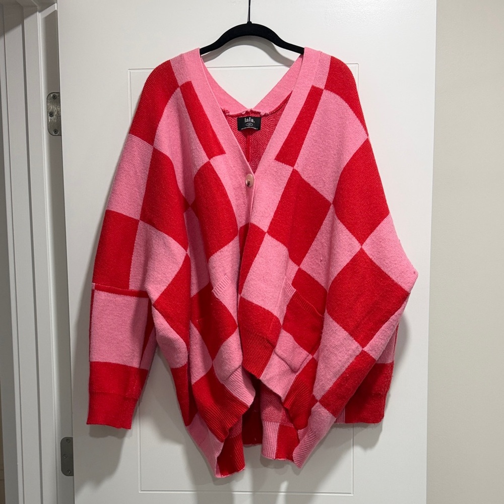 Dressed in Lala Checkered Cardigan